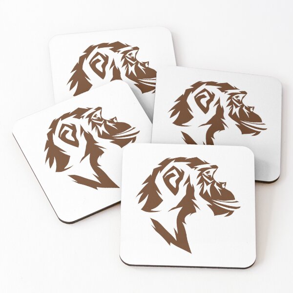 Item preview, Side Monky Silhouette Brown designed and sold by Web CreationsNL.