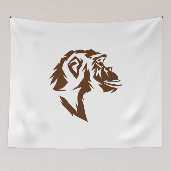Item preview, Side Monky Silhouette Brown designed and sold by Web CreationsNL.