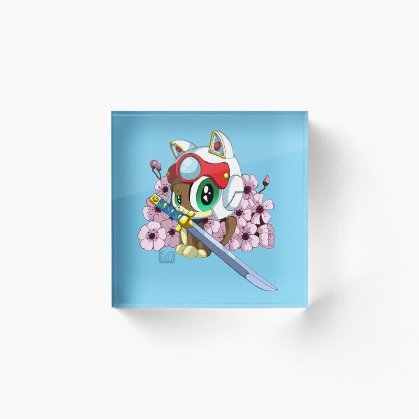 Item preview, Samurai Pizza Kitten Speedy designed and sold by Happy Bitey Snake.