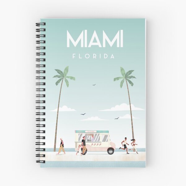 Item preview, Miami Florida travel poster designed and sold by Arctic frame studio.