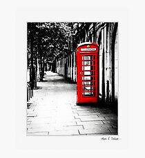 London Calling - Classic Red English Phone Box - Small Print Photographic Print