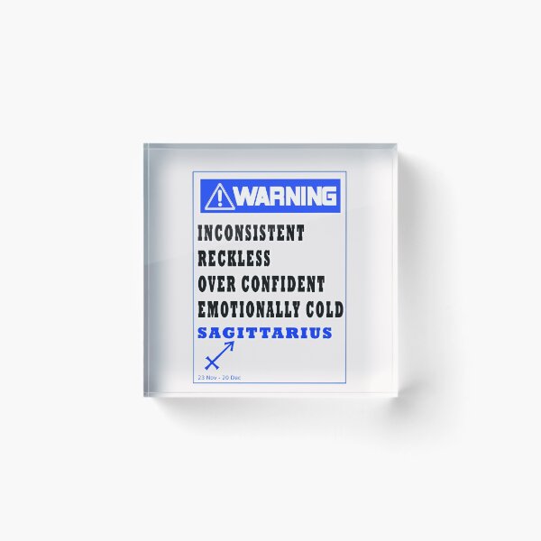 Item preview, WARNING ZODIAC SIGN SAGITTARIUS designed and sold by GraphicMedia.