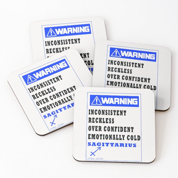 Item preview, WARNING ZODIAC SIGN SAGITTARIUS designed and sold by GraphicMedia.