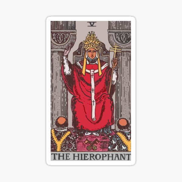 The Hierophant Tarot Card Rider Waite Classic Sticker