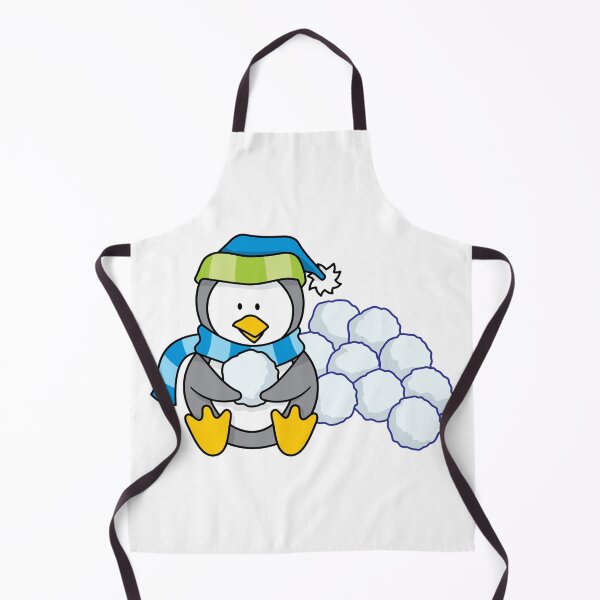 Item preview, Cute Penguin Throwing Snowball Fight designed and sold by treasure-crafts.