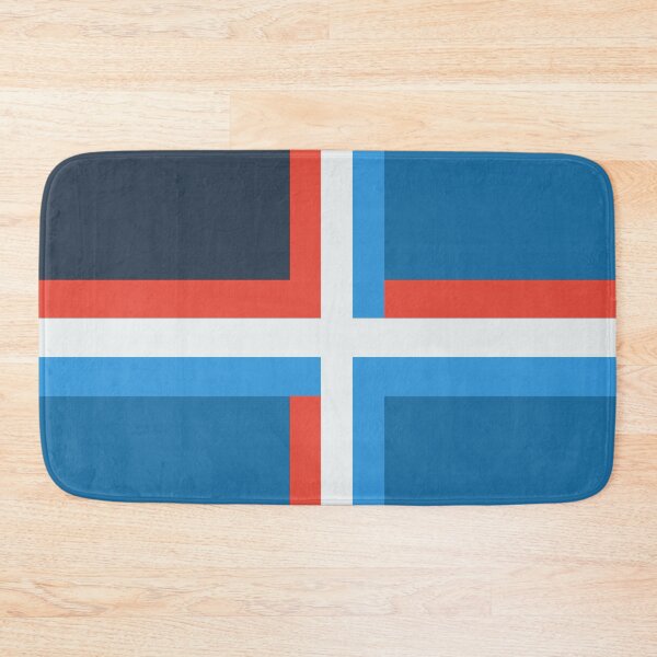 Item preview, Abstract red blue white striped cross designed and sold by Thecolorschemer.