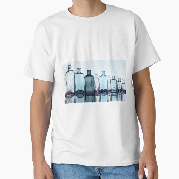 Vista previa del artículo con la obra «Botellas antiguas todo en una línea», diseñado y vendido por KRBailey.