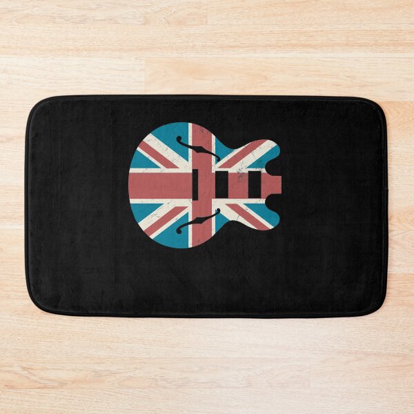 Item preview, Vintage Guitar great britain flag - Guitar player designed and sold by majuga.