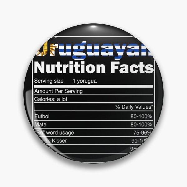 Item preview, Uruguay Gift - Funny Uruguayan Nutrition Facts designed and sold by majuga.