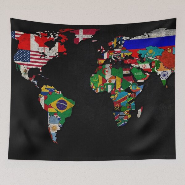 Item preview,  world map and country staring drawing designed and sold by 42youbest.