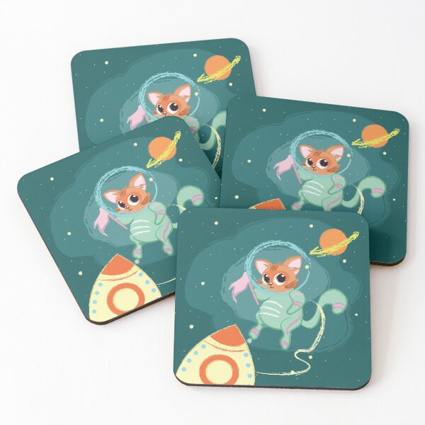 Item preview, Cute Astronaut Cat - Space Shuttle - Astronaut in Space - Cat Exploration - Cosmonaut Cat - Space Animals - Galaxy Cat - Crazy Cat Lady - Cat Lover - Astronomers - Cat Dads - Cartoon - Kids - Children designed and sold by Madalina Zlamparet.