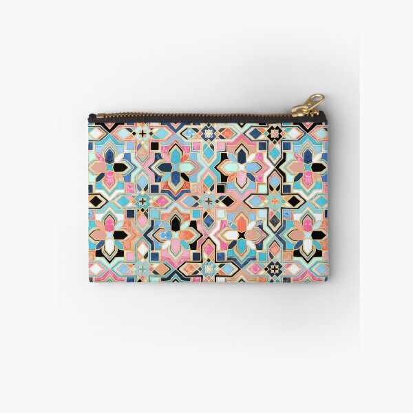 Item preview, Boho Tilework in Coral Pink and Blue designed and sold by micklyn.