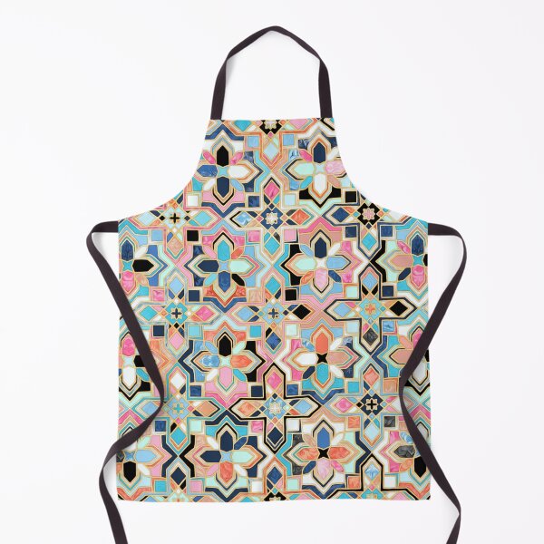 Item preview, Boho Tilework in Coral Pink and Blue designed and sold by micklyn.