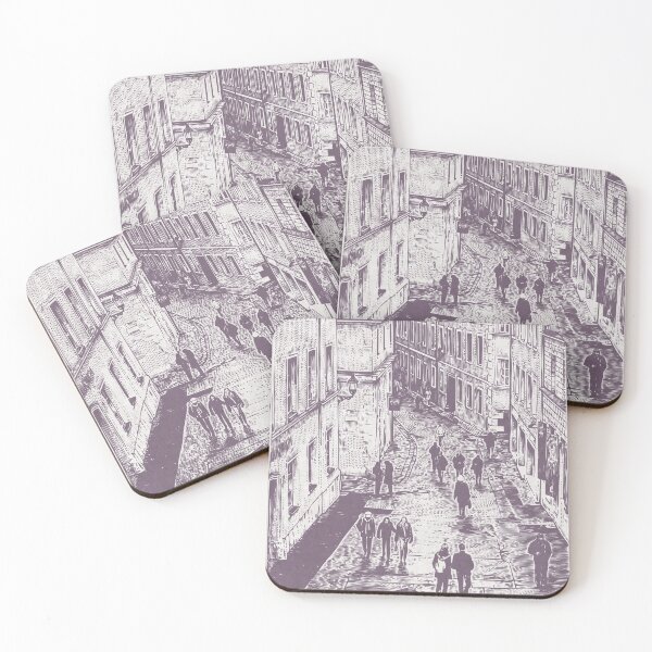 Item preview, People Walk Down The Street Of The Old Town.  designed and sold by JackJumpingsack.