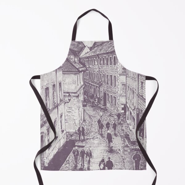 Item preview, People Walk Down The Street Of The Old Town. designed and sold by JackJumpingsack.