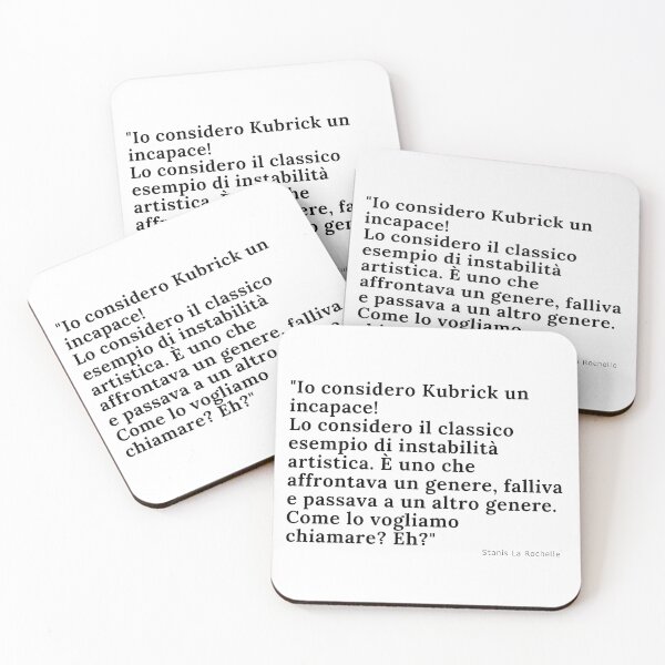 Item preview, Io considero Kubrick un incapace! - Boris designed and sold by IrishItalianGuy.