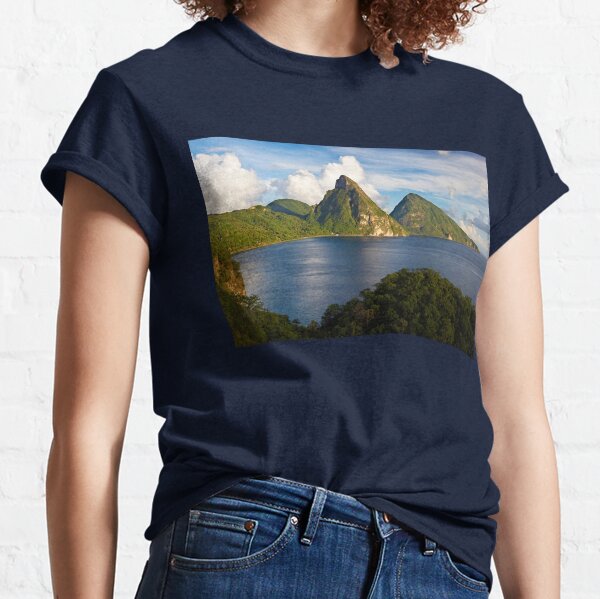 Petit and Gros Pitons - Saint Lucia Women's T-Shirt by Brendan