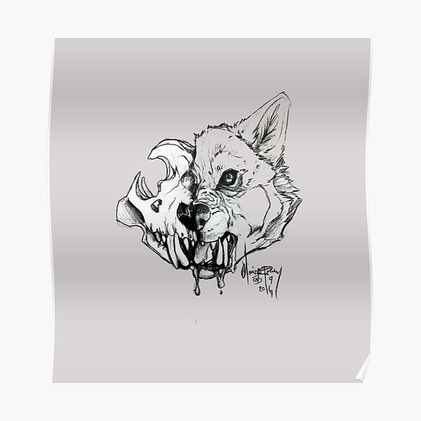 Póster «Cráneo de lobo» de Caniien | Redbubble Póster «Cráneo de lobo» de Caniien | Redbubble