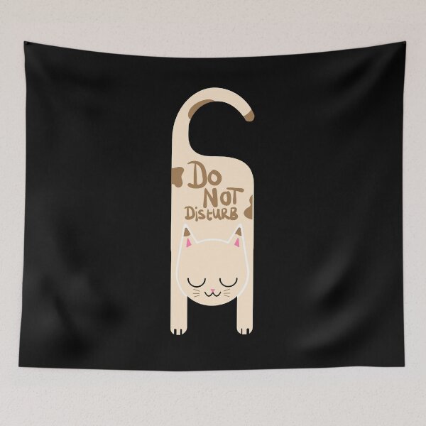 Item preview, Do Not Disturb Pink Cute Cat designed and sold by Opal Print.