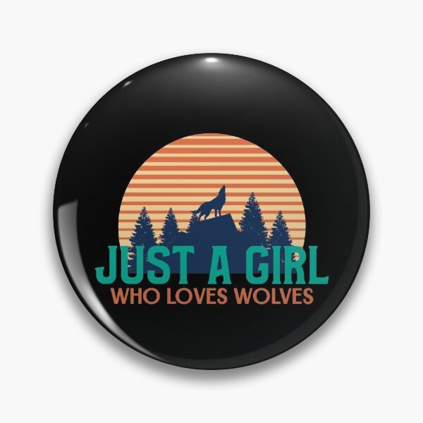 Item preview, Just A Girl Who Loves Wolves designed and sold by jacks-tees.