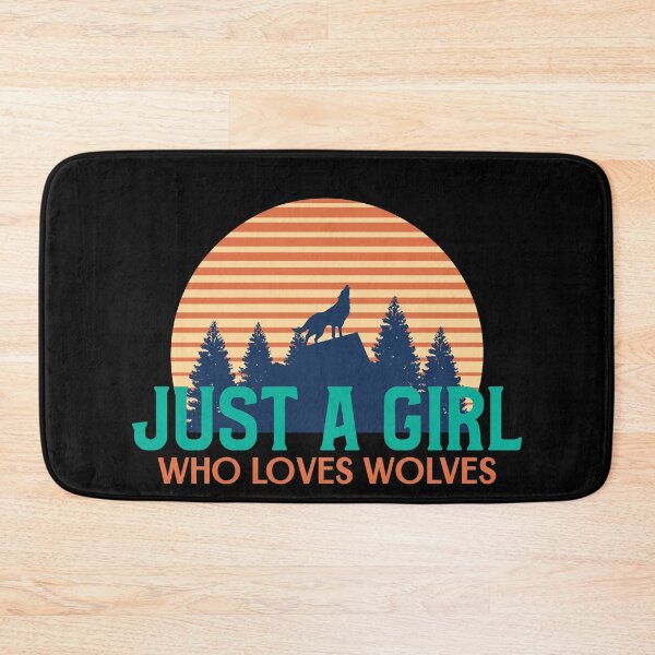 Item preview, Just A Girl Who Loves Wolves designed and sold by jacks-tees.