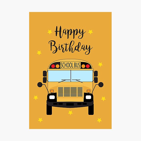 Impression Photo Modele D Autobus Scolaire Jaune Par Creativetwins Redbubble