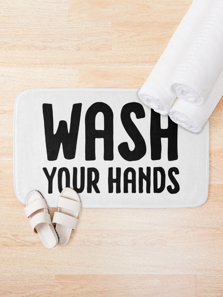 Alternate view of Wash your hands - white Bath Mat