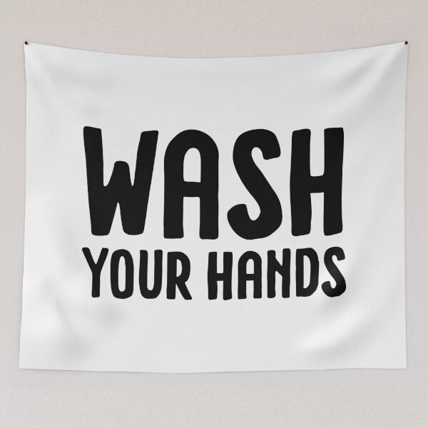 Item preview, Wash your hands - white designed and sold by La Chic.