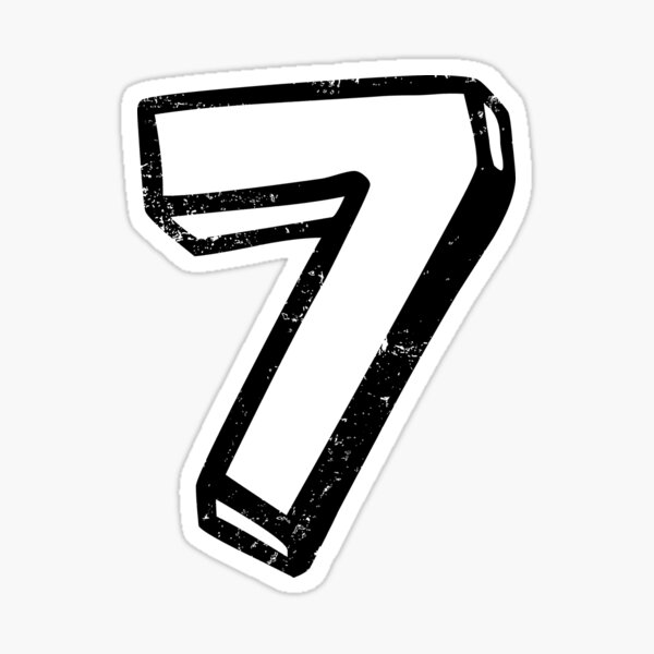 Artikel-Vorschau von Sieben dann Nummer 7 niedlichen Spaß Schriftart beunruhigt Vintage, designt und verkauft von PsychicCatStore.
