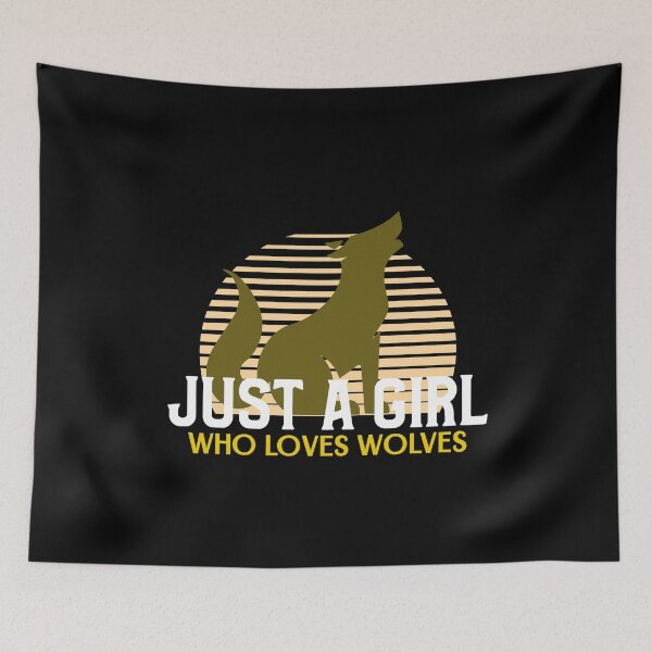 Item preview, Just A Girl Who Loves Wolves designed and sold by jacks-tees.