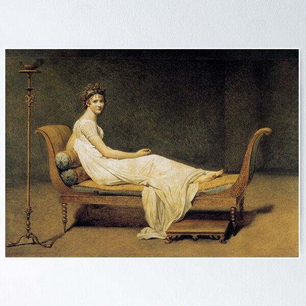 Item preview, Portrait of Madame Récamier - Jacques-Louis David - Vintage Art designed and sold by RickE.