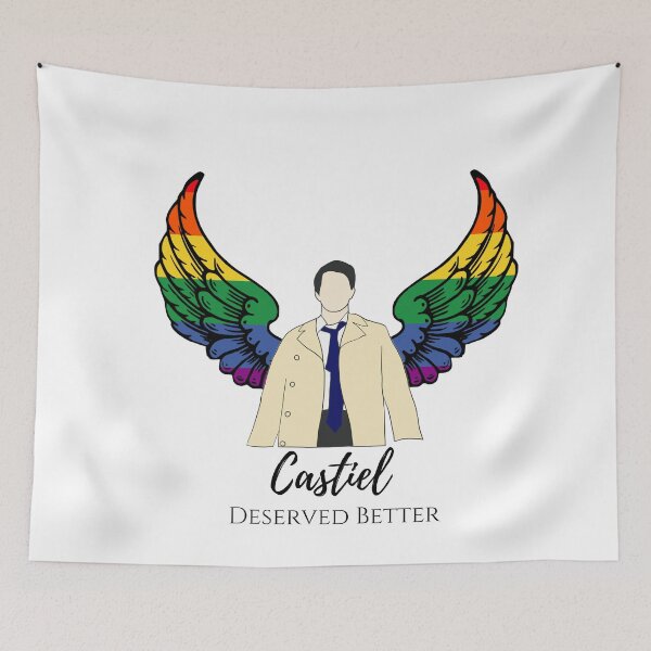 Item preview, Castiel deserved better with rainbow wings designed and sold by LannisterOnMars.