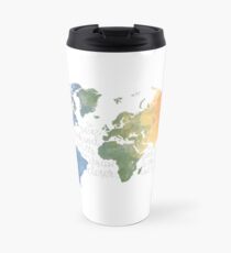 Walter Mitty Life Motto - World Map Travel Mug
