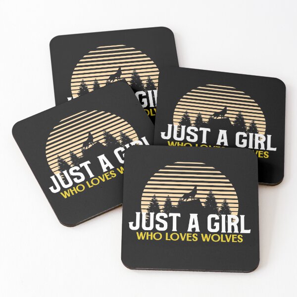 Item preview, Just A Girl Who Loves Wolves designed and sold by jacks-tees.
