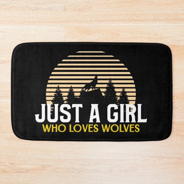 Item preview, Just A Girl Who Loves Wolves designed and sold by jacks-tees.