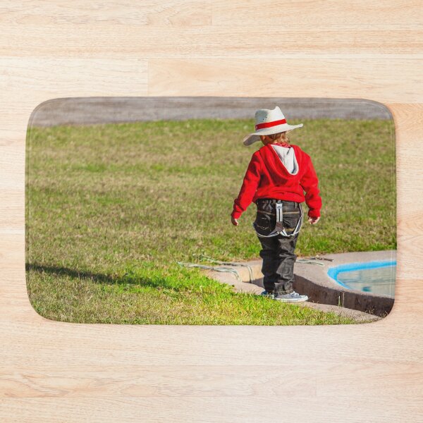 Item preview, Child in red top, dungarees and oversize Hat, the innocence of Childhood designed and sold by Dalyndigital Photography.