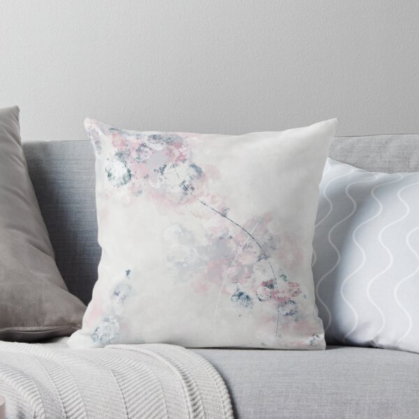 Item preview, Pretty Floral Abstract in Vintage White, Dusky Pink and Navy Blue designed and sold by kasamor.