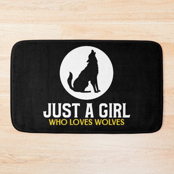 Item preview, Just A Girl Who Loves Wolves designed and sold by jacks-tees.
