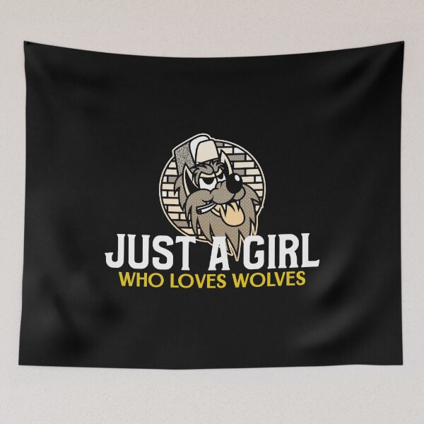 Item preview, Just A Girl Who Loves Wolves designed and sold by jacks-tees.