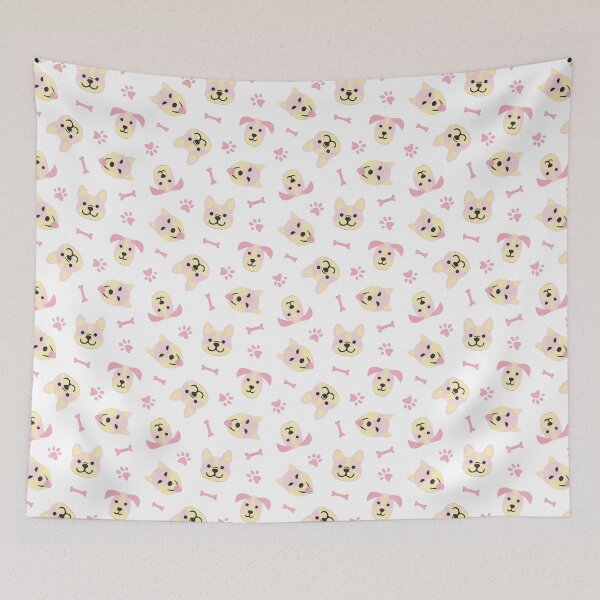 Item preview, Happy Dog Papercut // Pink & Yellow designed and sold by The Wellington Boot.