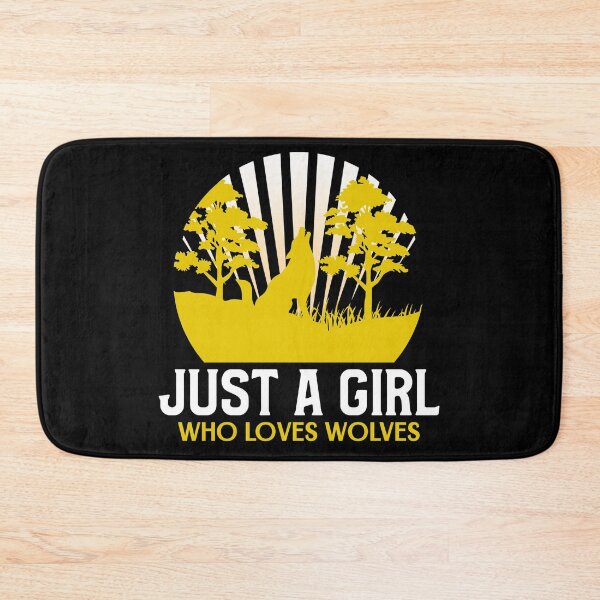 Item preview, Just A Girl Who Loves Wolves designed and sold by jacks-tees.