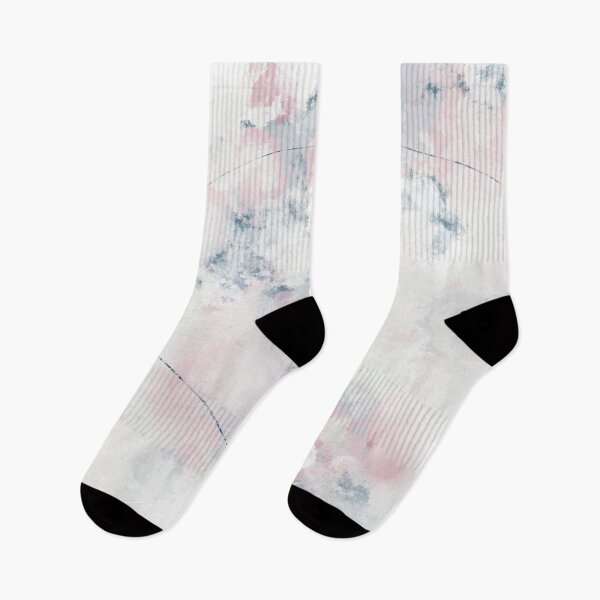 Item preview, Floral Abstract in Vintage White. Dusky Pink and Navy Blue designed and sold by kasamor.