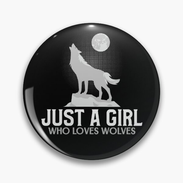 Item preview, Just A Girl Who Loves Wolves designed and sold by jacks-tees.