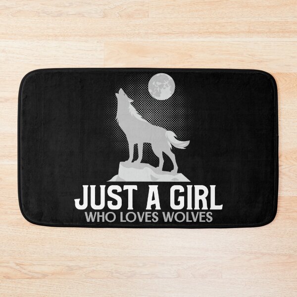 Item preview, Just A Girl Who Loves Wolves designed and sold by jacks-tees.