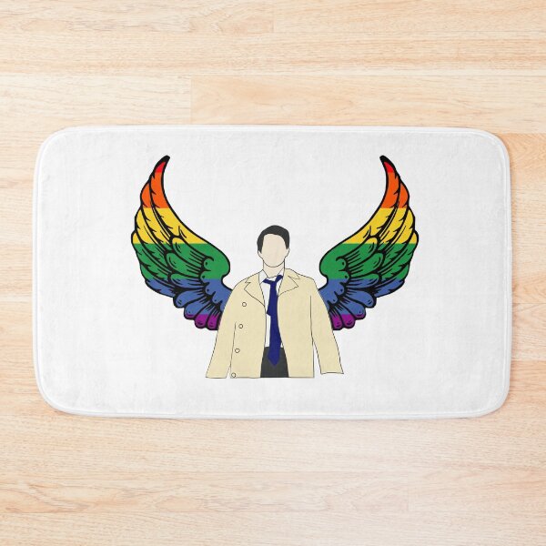 Item preview, Castiel drawing with rainbow wings designed and sold by LannisterOnMars.