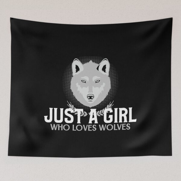 Item preview, Just A Girl Who Loves Wolves designed and sold by jacks-tees.