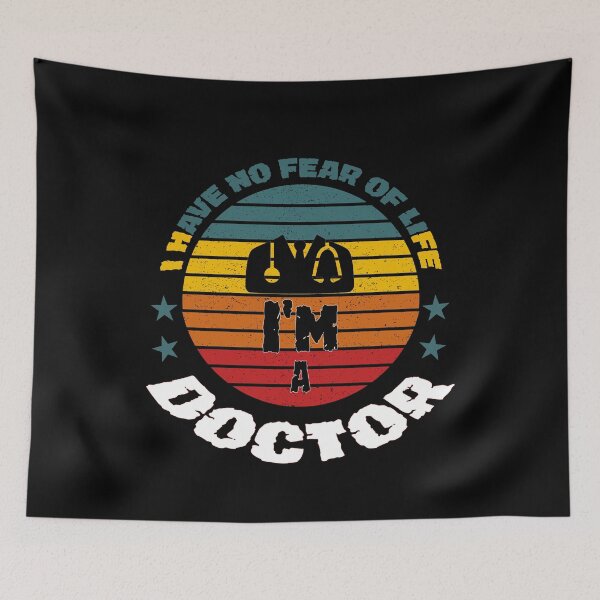 Item preview, I have no fear of life I'm a DOCTOR Gift for her or him - Digital illustration designed and sold by OMCreative.
