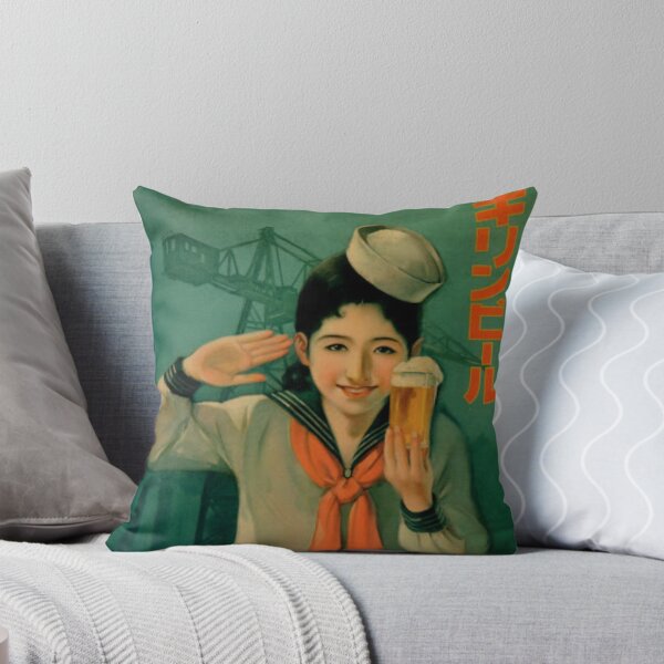 Item preview, Vintage Japanese Beer Advertisement - Sailor Girl designed and sold by UN-labelledGirl.