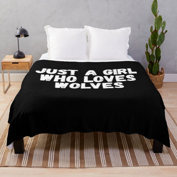 Item preview, Just A Girl Who Loves Wolves designed and sold by jacks-tees.