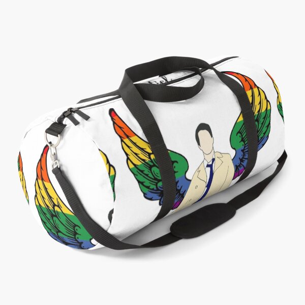 Item preview, Castiel drawing with rainbow wings and name designed and sold by LannisterOnMars.